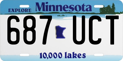 MN license plate 687UCT