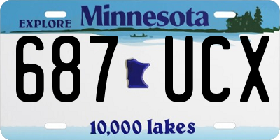 MN license plate 687UCX