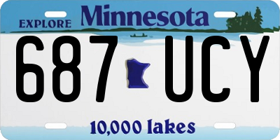 MN license plate 687UCY