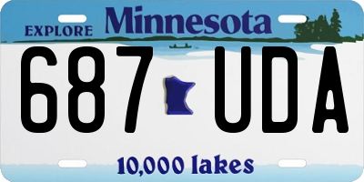 MN license plate 687UDA