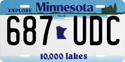 MN license plate 687UDC
