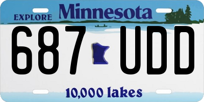 MN license plate 687UDD