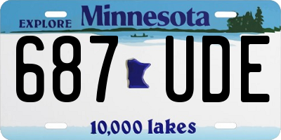 MN license plate 687UDE