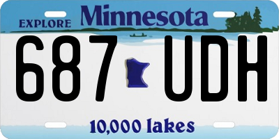 MN license plate 687UDH