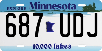 MN license plate 687UDJ