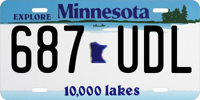 MN license plate 687UDL