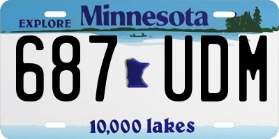 MN license plate 687UDM