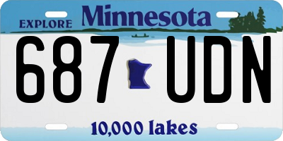 MN license plate 687UDN