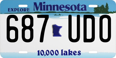 MN license plate 687UDO