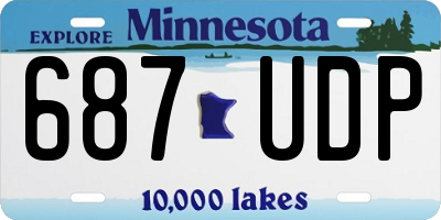 MN license plate 687UDP