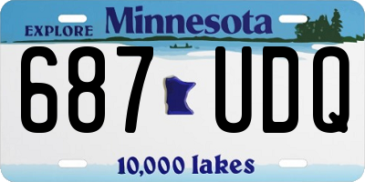 MN license plate 687UDQ