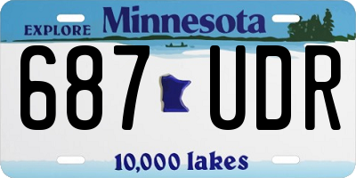 MN license plate 687UDR