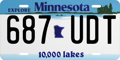 MN license plate 687UDT