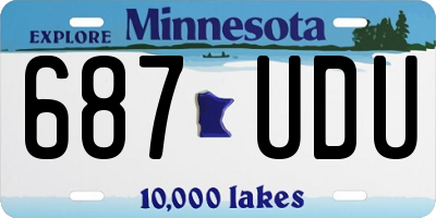 MN license plate 687UDU