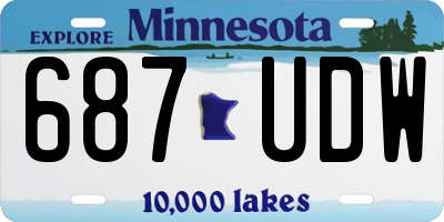 MN license plate 687UDW