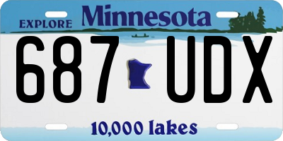 MN license plate 687UDX