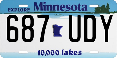 MN license plate 687UDY