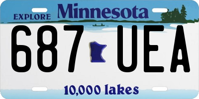 MN license plate 687UEA