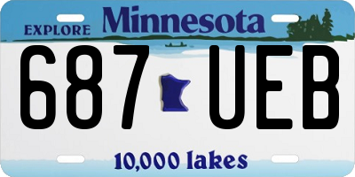 MN license plate 687UEB