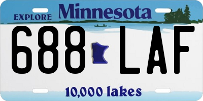 MN license plate 688LAF