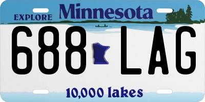 MN license plate 688LAG