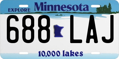 MN license plate 688LAJ