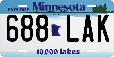 MN license plate 688LAK