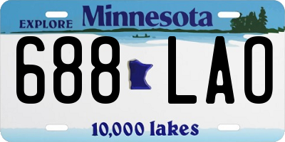 MN license plate 688LAO