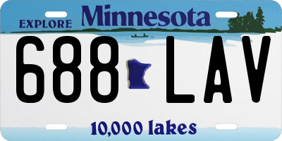MN license plate 688LAV