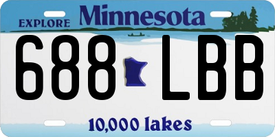 MN license plate 688LBB