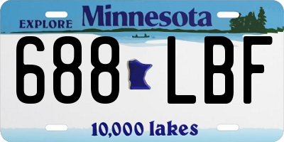 MN license plate 688LBF