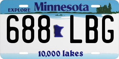 MN license plate 688LBG