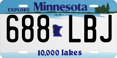 MN license plate 688LBJ