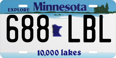 MN license plate 688LBL