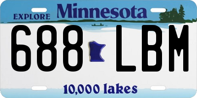 MN license plate 688LBM