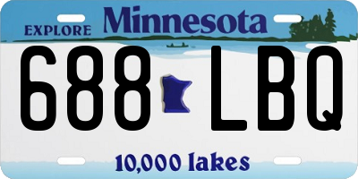 MN license plate 688LBQ