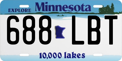 MN license plate 688LBT