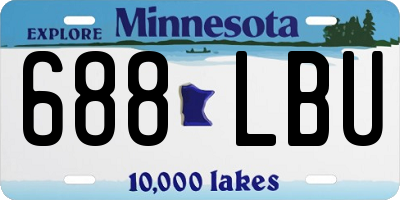MN license plate 688LBU