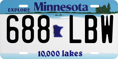MN license plate 688LBW
