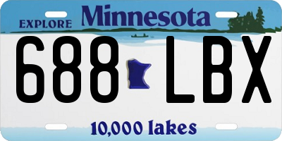 MN license plate 688LBX