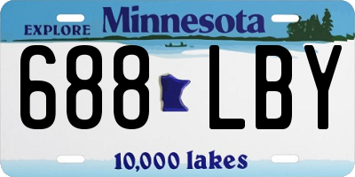 MN license plate 688LBY