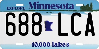MN license plate 688LCA