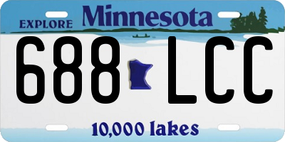 MN license plate 688LCC