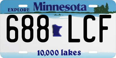 MN license plate 688LCF