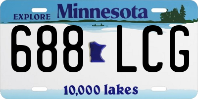 MN license plate 688LCG