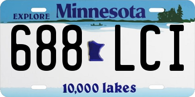 MN license plate 688LCI