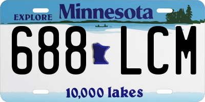 MN license plate 688LCM
