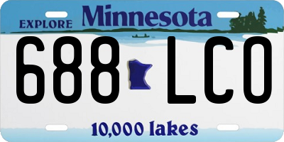 MN license plate 688LCO