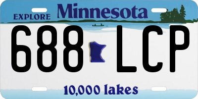 MN license plate 688LCP