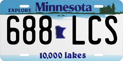 MN license plate 688LCS